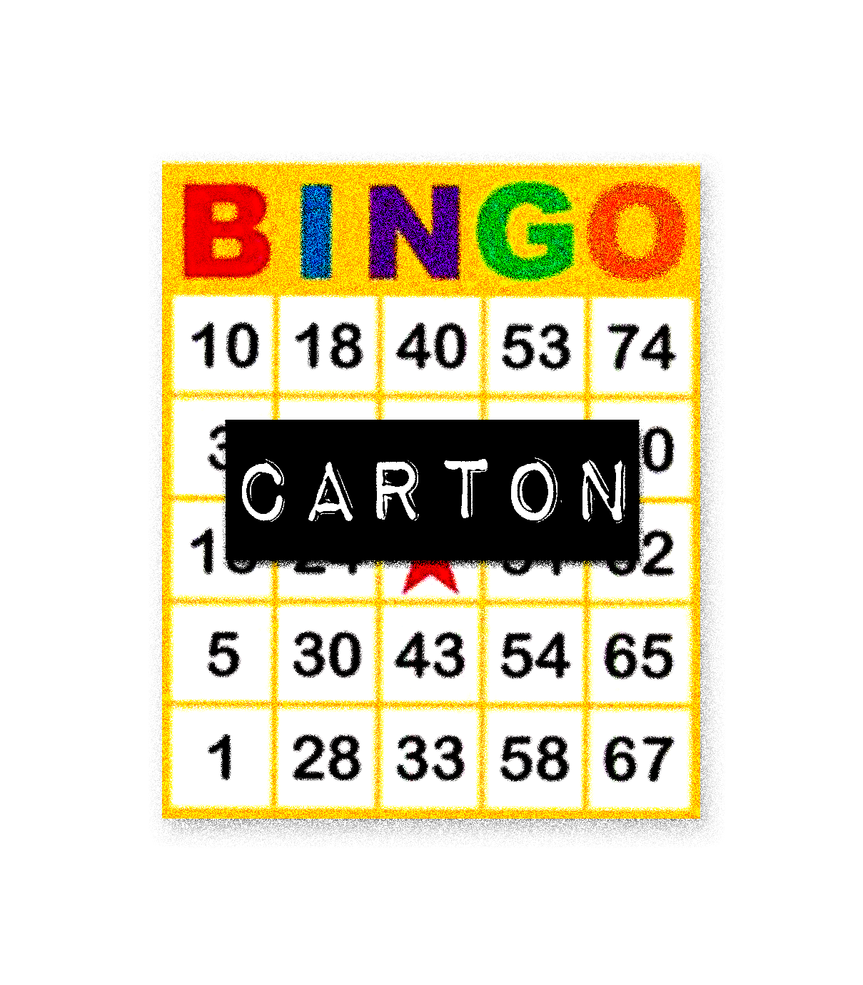 Cartón Bingo